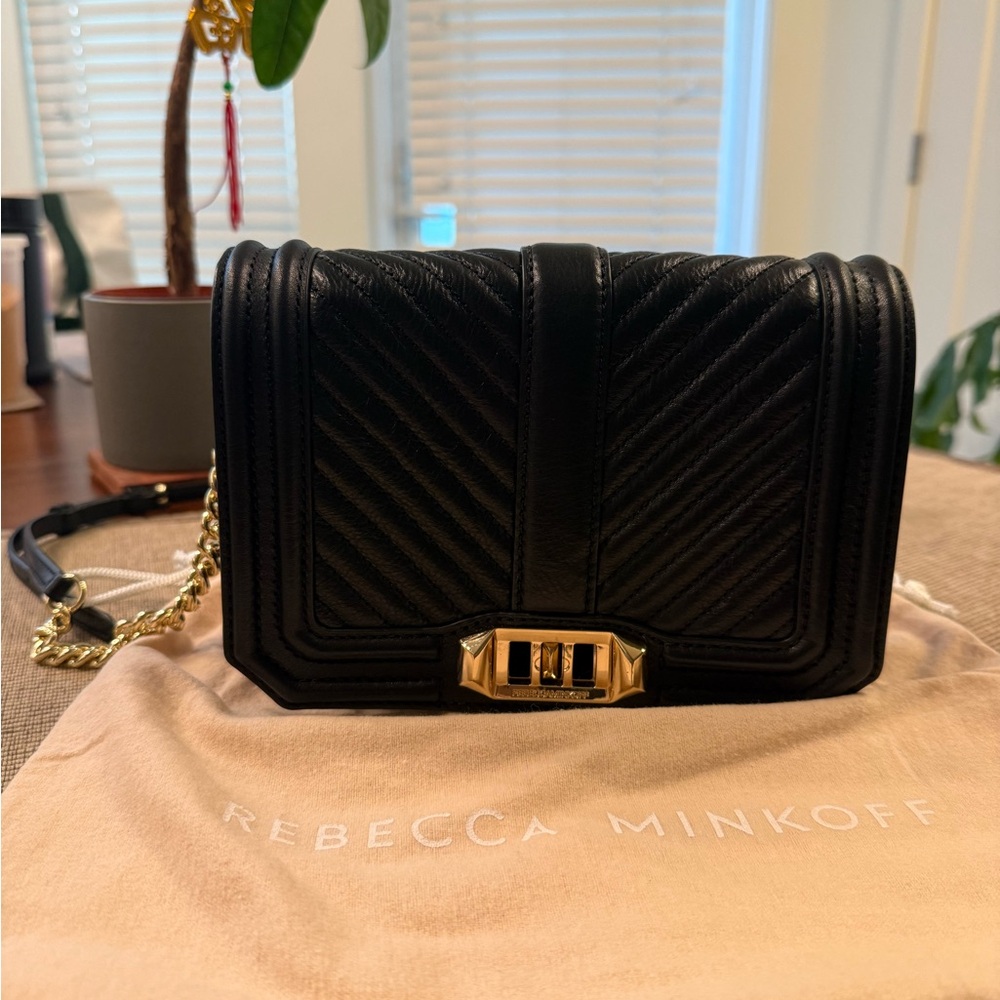 Rebecca Minkoff Black Chevron Crossbody Bag - Picture 2 of 3